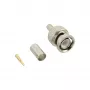 Conector macho BNC para crimpar InLine para cable de vídeo RG59, bronce, 7 g, 70 mm, 123 mm, 15 mm, 9 g