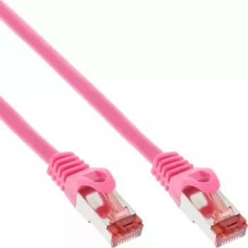 Cable de conexión InLine S/FTP PiMF Cat.6 250MHz PVC cobre rosa 3 m