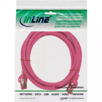 Cable de conexión InLine S/FTP PiMF Cat.6 250MHz PVC cobre rosa 3 m