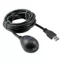 Cable InLine USB 3.2 Gen.1 USB Type-A macho / A hembra + alimentación, con soporte, negro, 2 m