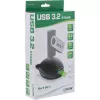 Cable InLine USB 3.2 Gen.1 USB Type-A macho / A hembra + alimentación, con soporte, negro, 2 m