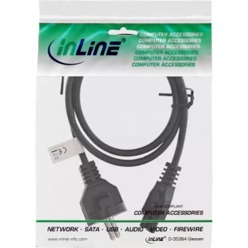 Cable de alimentación InLine tipo F alemán / conector de portátil 