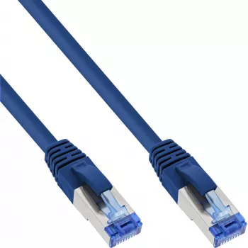 InLine cable de red S/FTP PiMF Cat.6A libre de halógenos 500 MHz azul 20 m