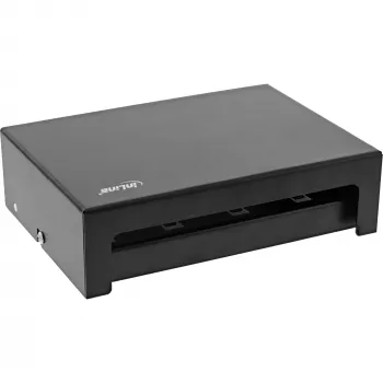 InLine caja de consolidación de escritorio 8x Keystone RJ45, metal, negro RAL9005