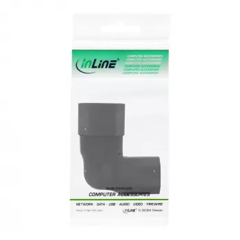 InLine adaptador de alimentación IEC 60320 C14/C13, acodado izquierda/derecha, dispositivo IEC de 3 polos