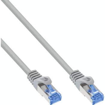 InLine cable de red, Cat.6A, S/FTP, TPE flexible, gris, 1m, 1 m, Cat6a, S/FTP (S-STP), RJ-45, RJ-45, gris