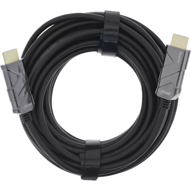 InLine cable HDMI AOC, cable HDMI Ultra High Speed, 8K4K, negro, 25m