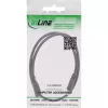 InLine cable de extensión DC, conector DC macho/hembra 5,5x2,5mm, AWG 18, negro 0,5m