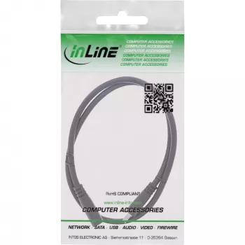 InLine cable de extensión DC, conector DC macho/hembra 3,5x1,35mm, AWG 18, negro 2m