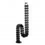InLine canaleta de cables flexible para mesas de altura regulable, 4 compartimentos, negro