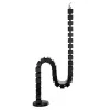 InLine canaleta de cables flexible para mesas de altura regulable, 4 compartimentos, negro