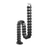 InLine canaleta de cables flexible para mesas de altura regulable, 4 compartimentos, negro