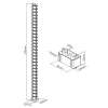 InLine canaleta de cables flexible para mesas de altura regulable, 4 compartimentos, negro