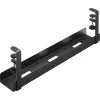 InLine guía de cables, para montaje bajo la mesa, con abrazaderas de tornillo, negro