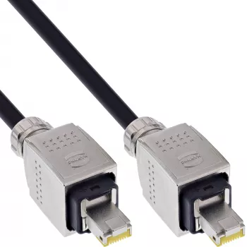 InLine tambor de cable de red IP67 Outdoor PUR Harting, Cat.6A S/FTP, 90m