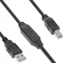 InLine cable activo USB 2.0, USB-A macho a USB-B macho, 15 m, 15 m, USB A, USB B, USB 2.0, 0,48 Gbit/s, negro
