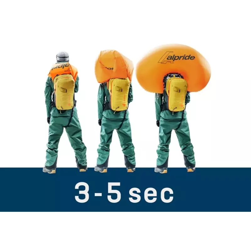 Mochila de avalancha DEUTER Alproof Lite 22 – 22 L, cúrcuma/negro, ligera, fiable