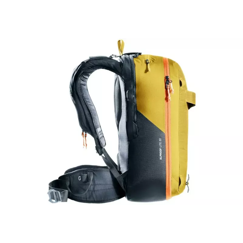 Mochila de avalancha DEUTER Alproof Lite 22 – 22 L, cúrcuma/negro, ligera, fiable