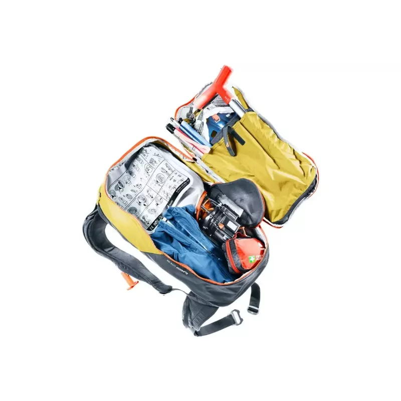 Mochila de avalancha DEUTER Alproof Lite 22 – 22 L, cúrcuma/negro, ligera, fiable