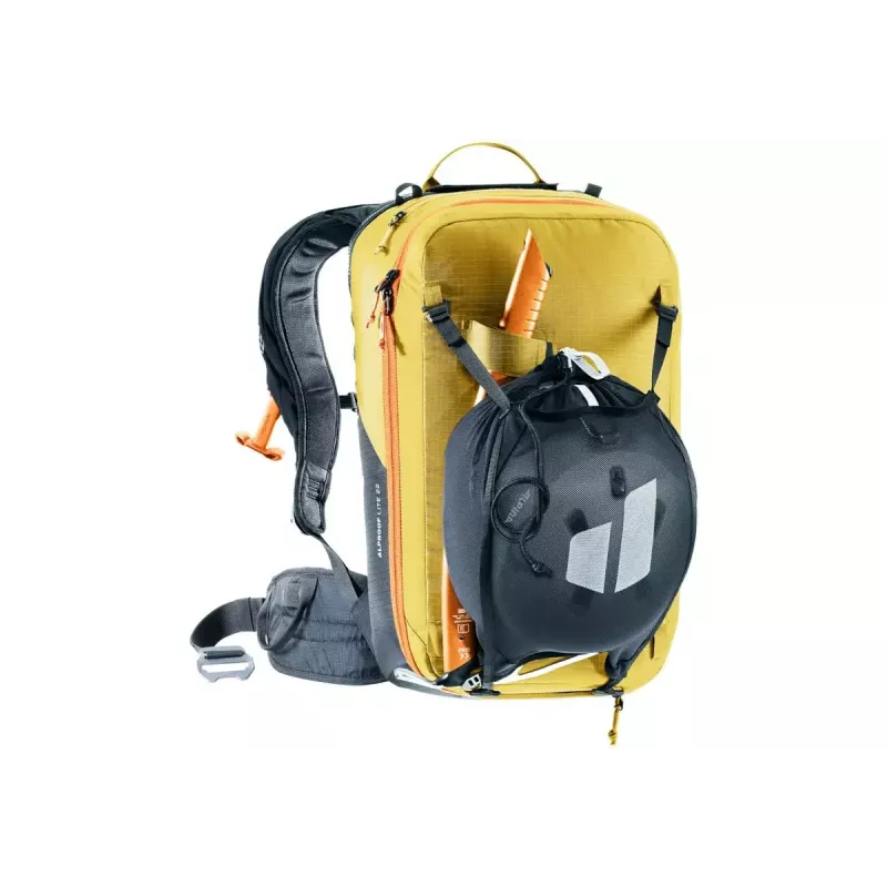 Mochila de avalancha DEUTER Alproof Lite 22 – 22 L, cúrcuma/negro, ligera, fiable
