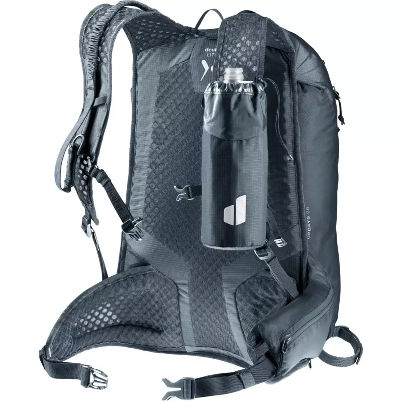 Mochila deportiva DEUTER Updays 26 — 26 L, Negra, Poliamida, 51×31×23 cm, sin PFAS
