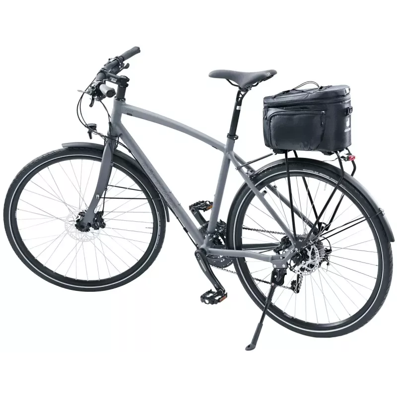Bolsa para portaequipajes de bicicleta DEUTER Rack Bag 10 — montaje trasero, 10 L, tejido, 180×310×220 mm, Negra