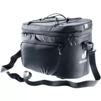 Bolsa para portaequipajes de bicicleta DEUTER Rack Bag 10 — montaje trasero, 10 L, tejido, 180×310×220 mm, Negra