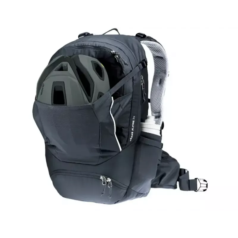 Mochila DEUTER Trans Alpine 24 — mochila de bicicleta, 24 L, negra