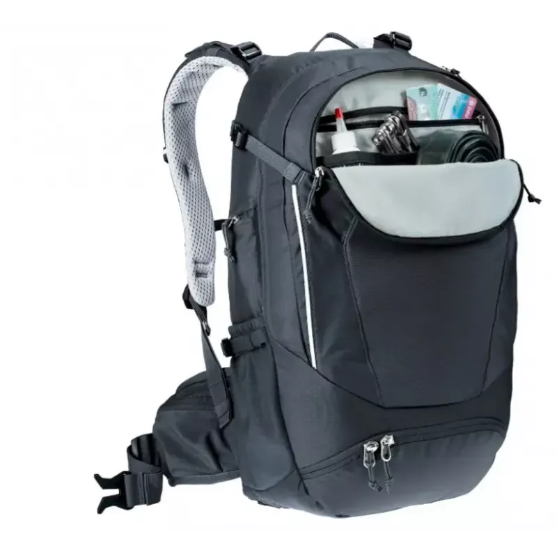 Mochila DEUTER Trans Alpine 24 — mochila de bicicleta, 24 L, negra