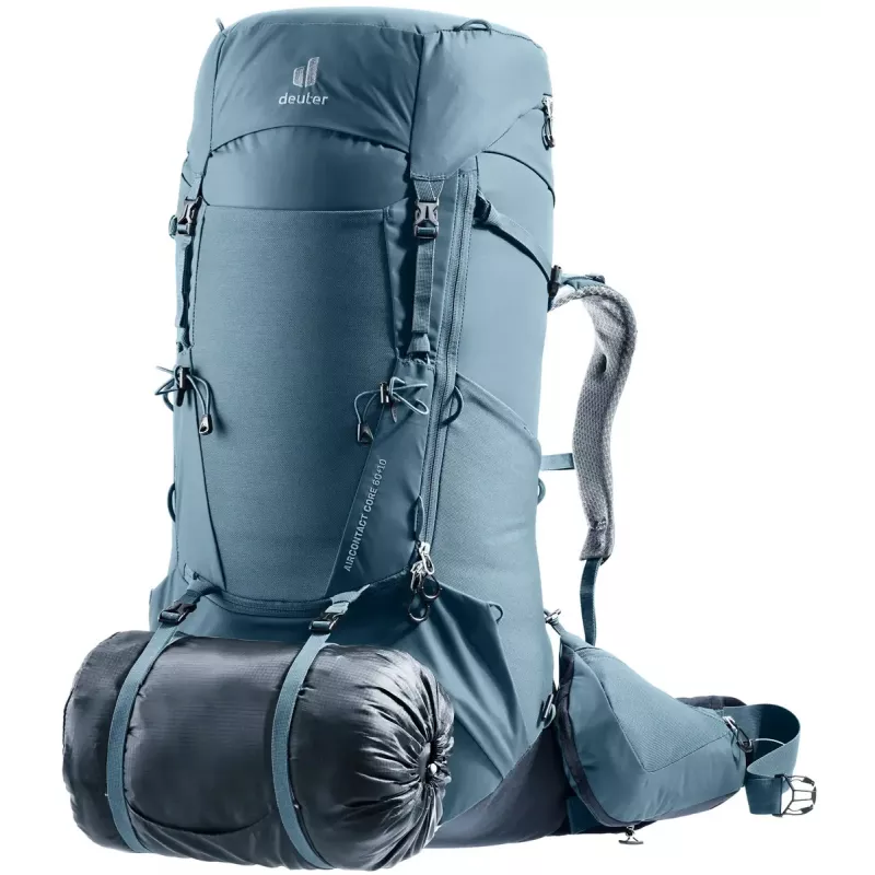 Mochila DEUTER Aircontact Core 60+10, armazón interno, 60 L (+10 L), 2,31 kg, Azul