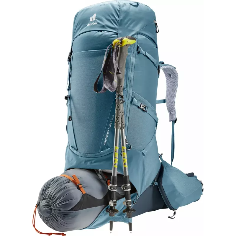 Mochila DEUTER Aircontact Core 60+10, armazón interno, 60 L (+10 L), 2,31 kg, Azul
