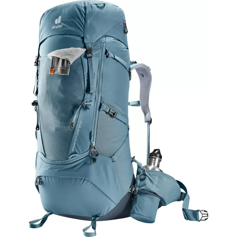 Mochila DEUTER Aircontact Core 60+10, armazón interno, 60 L (+10 L), 2,31 kg, Azul