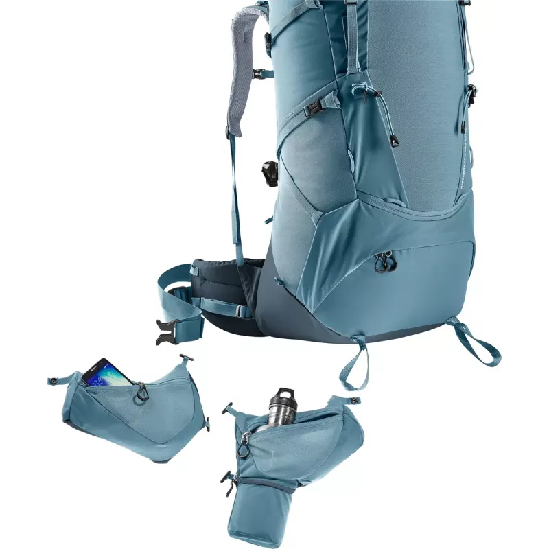 Mochila DEUTER Aircontact Core 60+10, armazón interno, 60 L (+10 L), 2,31 kg, Azul