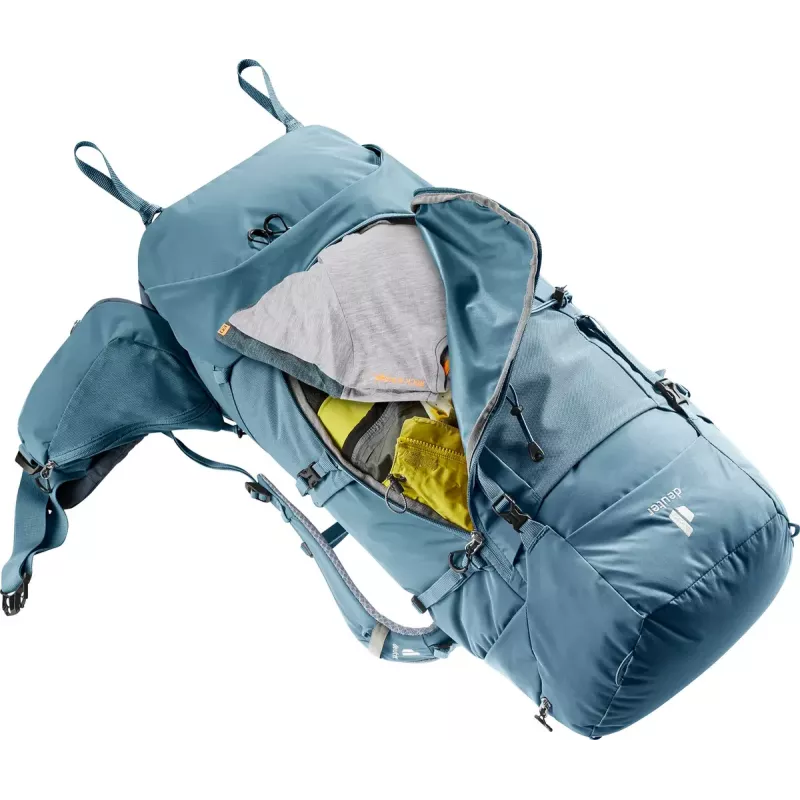 Mochila DEUTER Aircontact Core 60+10, armazón interno, 60 L (+10 L), 2,31 kg, Azul