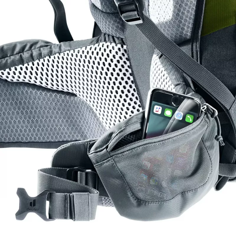 Mochila de senderismo DEUTER Trail Pro 33 — 33 l, Poliamida, funda de lluvia, ventilación, cinturón lumbar