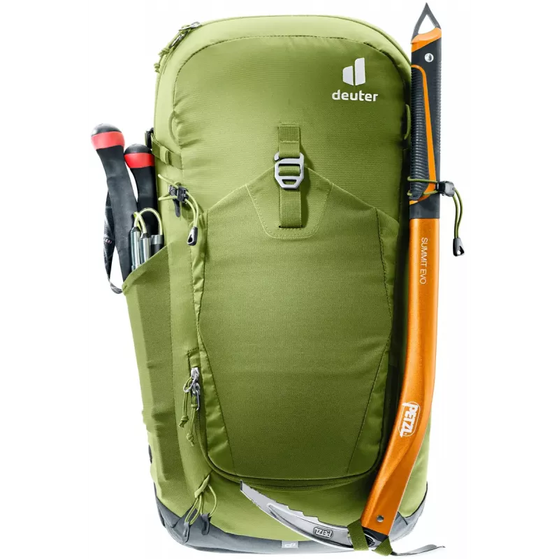 Mochila de senderismo DEUTER Trail Pro 33 — 33 l, Poliamida, funda de lluvia, ventilación, cinturón lumbar