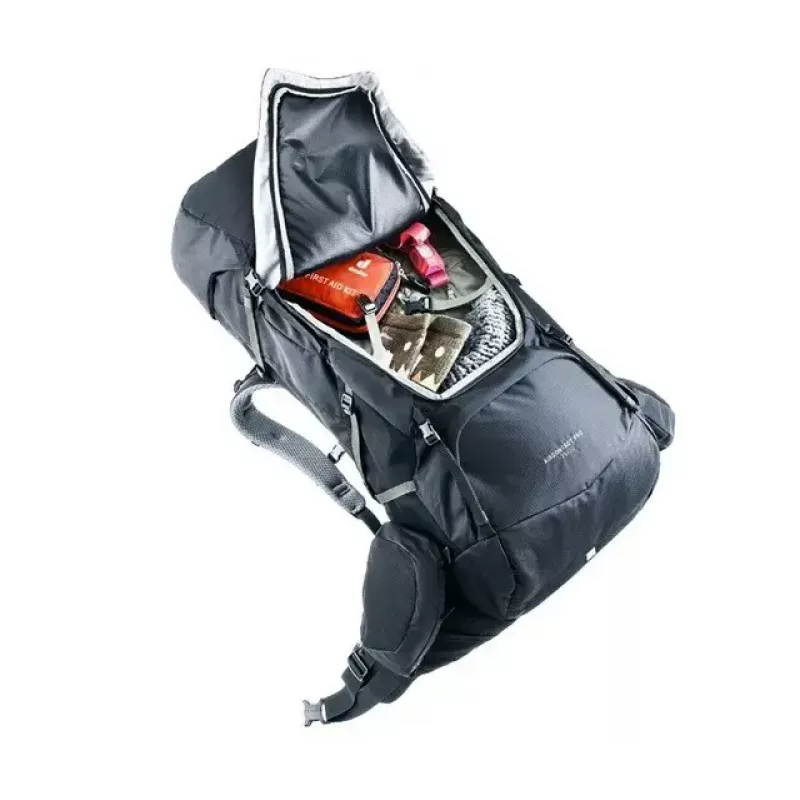 Mochila DEUTER Aircontact Pro 75+10 — capacidad 75+10 l, negra, duradera e hidrófuga