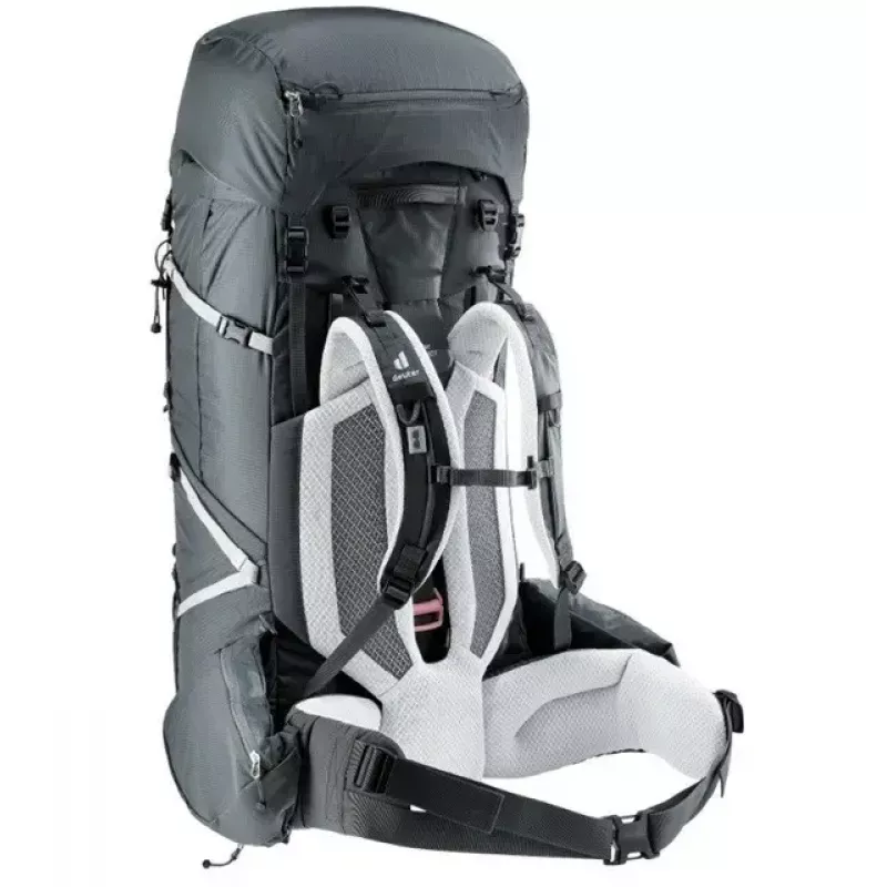 Mochila DEUTER Aircontact Pro 75+10 SL mujer — 75+10 L, corte SL, grafito, 2,88 kg, nailon