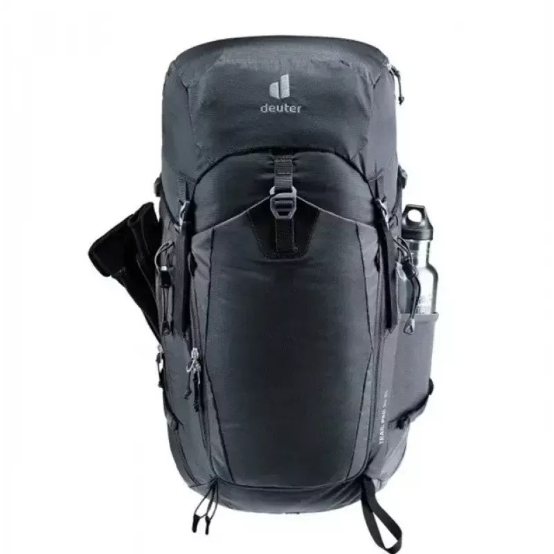 Mochila DEUTER Trail PRO 34 SL — mochila de trekking para mujer 34 L, ligera, robusta, negra