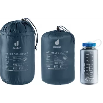Saco de dormir momia DEUTER Astro 500 (-2°C/28°F), Ripstop azul, 2050×750×480 mm