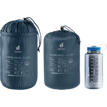 Saco de dormir DEUTER Astro 500 EL -2°C / 28°F, momia para adultos, 2200×800×520 mm, Ripstop azul