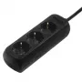 Hama 00108841 Protección contra sobretensiones negra 3 tomas AC 230 V 3 m