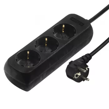 Hama 00108841 Protección contra sobretensiones negra 3 tomas AC 230 V 3 m