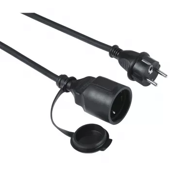 Hama alargador de exterior 5 m 1 toma AC negro