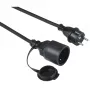Hama alargador de exterior 5 m 1 toma AC negro