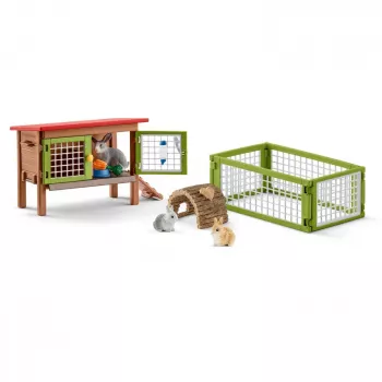 schleich FARM WORLD Conejera, Granja, Animales de granja / Juguete de granja, 3 años, multicolor, plástico