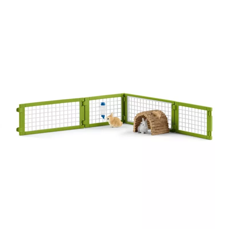 schleich FARM WORLD Conejera, Granja, Animales de granja / Juguete de granja, 3 años, multicolor, plástico
