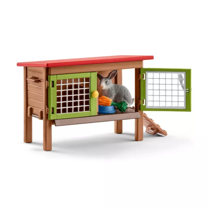 schleich FARM WORLD Conejera, Granja, Animales de granja / Juguete de granja, 3 años, multicolor, plástico