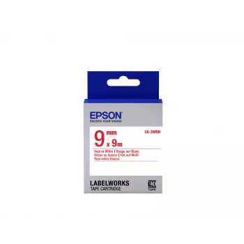 Cartucho de etiquetas Epson Standard LK-3WRN rojo/blanco 9mm (9m), rojo sobre blanco, Japón, 9 mm, 9 m, 1 ud., 25 mm
