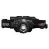 Linterna frontal Led Lenser H15R Core — linterna LED frontal, 2500 lm, batería 21700, IP67, alcance 250 m, 4 niveles de potencia, aluminio, negra